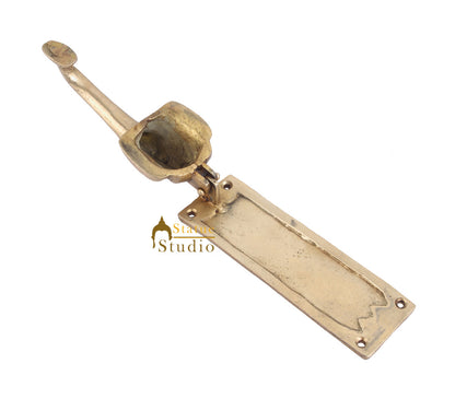 Brass Handicraft Home Decorative Elephant Design Door Knocker 6" by vendor-unknown - Decor (View 3)