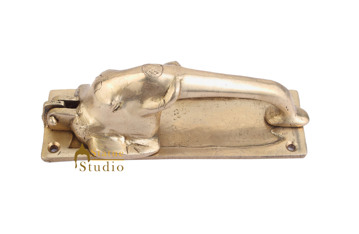 Brass Handicraft Home Decorative Elephant Design Door Knocker 6" - Image 4