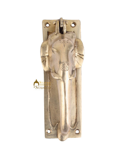 Brass Handicraft Home Decorative Elephant Design Door Knocker 6" by vendor-unknown - Decor (View 2)