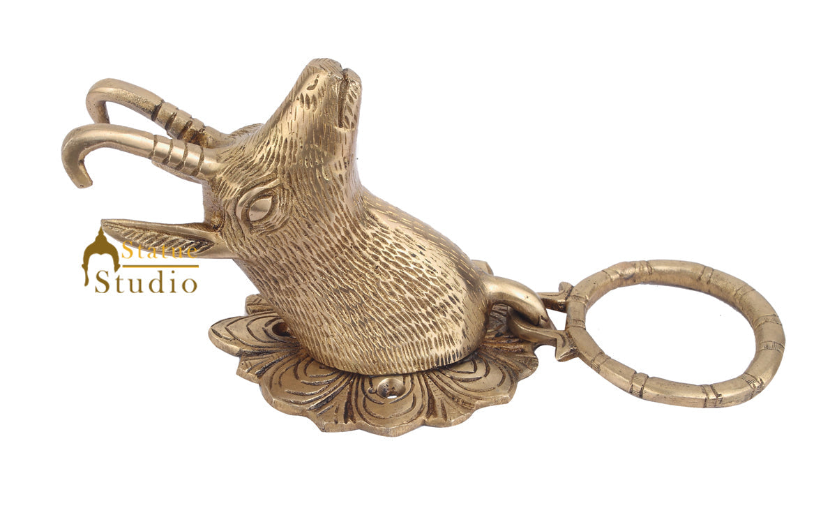Brass Handicraft Home Decorative Deer Design Door Knocker 9"