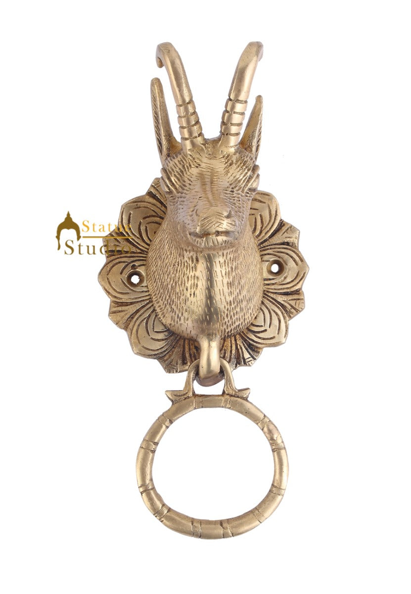 Brass Handicraft Home Decorative Deer Design Door Knocker 9"