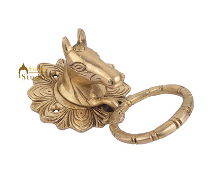 Brass Handicraft Home Decorative Horse Design Door Knocker 7" by vendor-unknown - Decor (View 3)