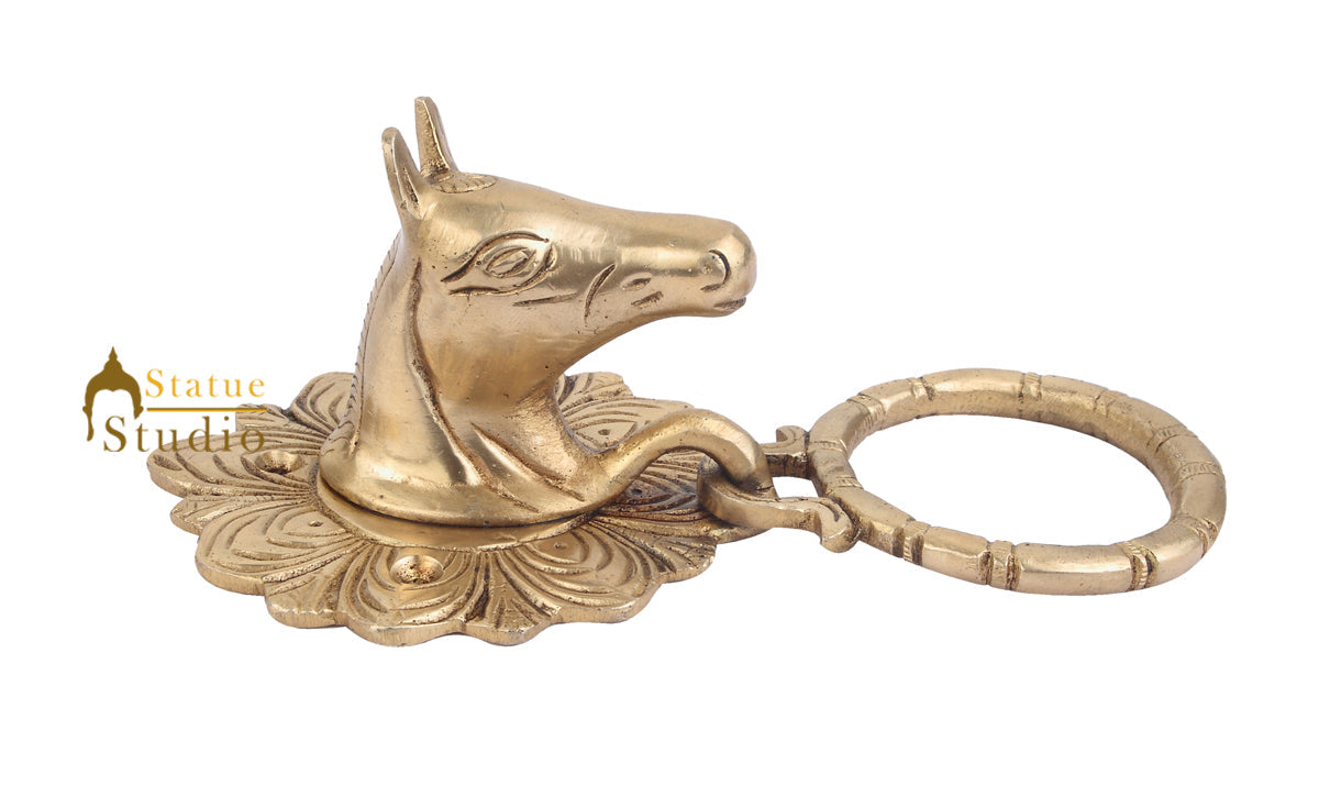 Brass Handicraft Home Decorative Horse Design Door Knocker 7" - Image 2