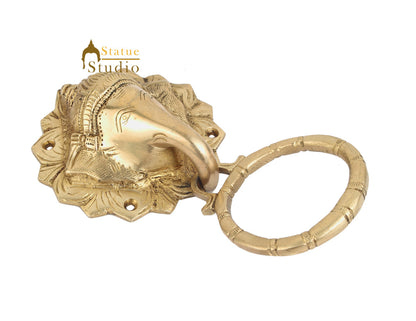 Brass Handicraft Home Decorative Elephant Design Door Knocker 7" by vendor-unknown - Decor (View 3)