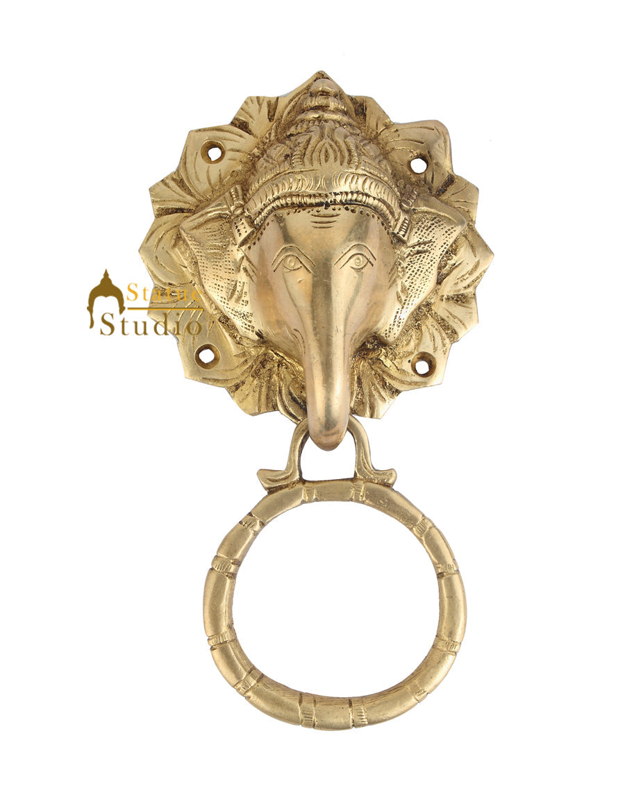 Brass Handicraft Home Decorative Elephant Design Door Knocker 7" - Image 2
