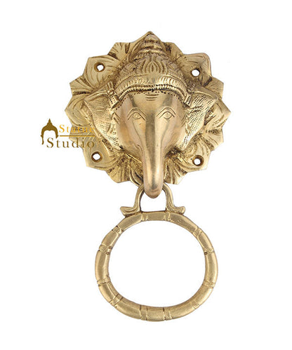 Brass Handicraft Home Decorative Elephant Design Door Knocker 7" by vendor-unknown - Decor