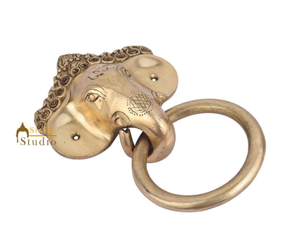 Brass Handicraft Home Decorative Elephant Design Door Knocker 8" by vendor-unknown - Decor (View 3)