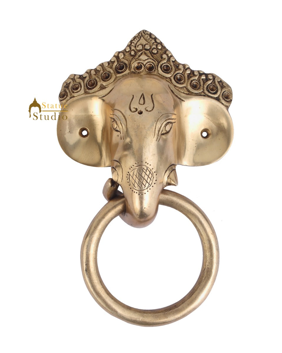 Brass Handicraft Home Decorative Elephant Design Door Knocker 8" - Image 2
