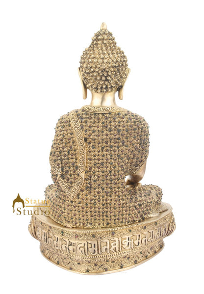 Indian Exclusive Brass Lord Buddha Sitting Masterpiece Décor For Sale 16" by vendor-unknown - Buddha (View 4)