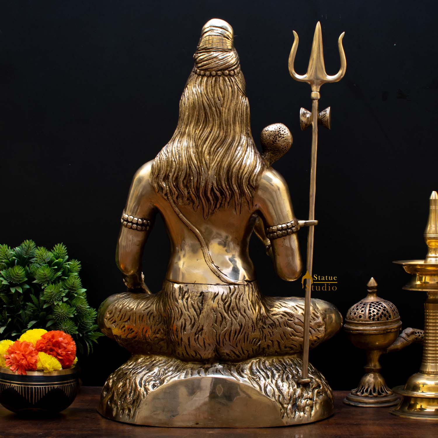 Brass Large Shankar Bhagwan Bhole Nath Idol For Home Mandir Decor 2 Feet - Image 5