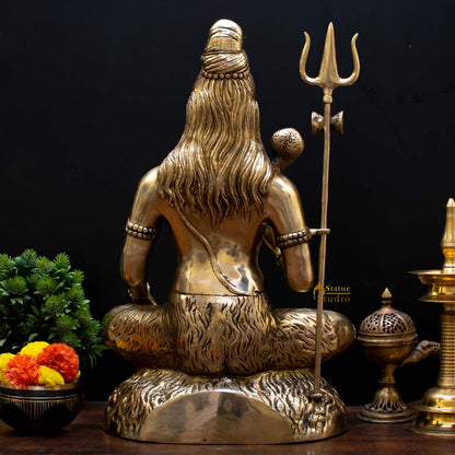Brass Large Shankar Bhagwan Bhole Nath Idol For Home Mandir Decor 2 Feet by vendor-unknown - Hindu Gods (View 5)