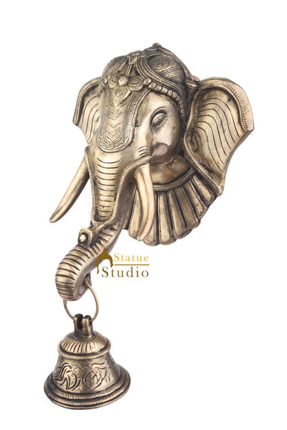 Brass Handicraft Home Decorative Elephant Design Door Bell Knocker 11" by vendor-unknown - Decor (View 3)