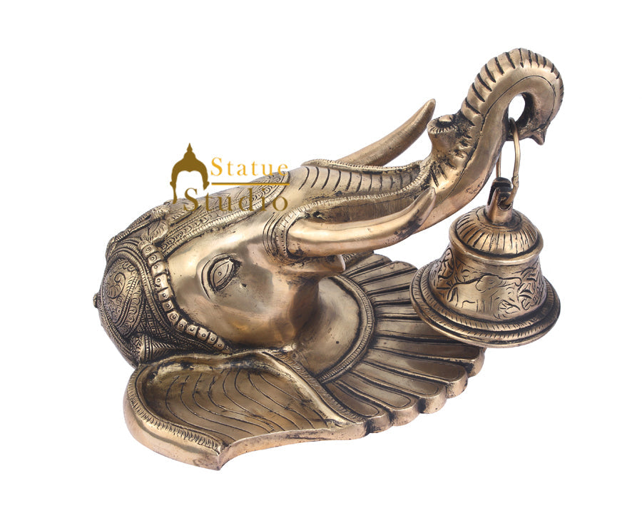 Brass Handicraft Home Decorative Elephant Design Door Bell Knocker 11" - Image 4