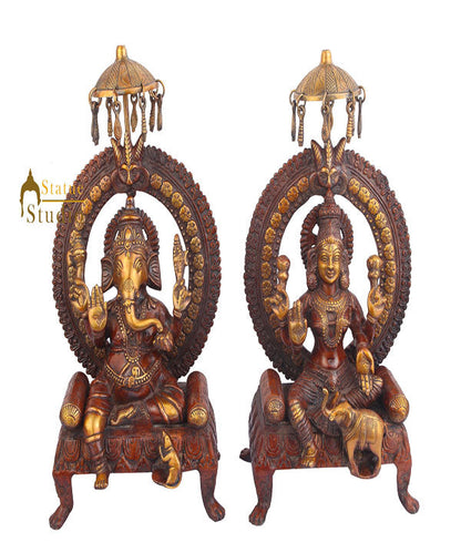 Brass Handicraft Decorative Ganesh Lakshmi Murti Vastu Diwali Gift Large 18" by vendor-unknown - Hindu Gods (View 2)