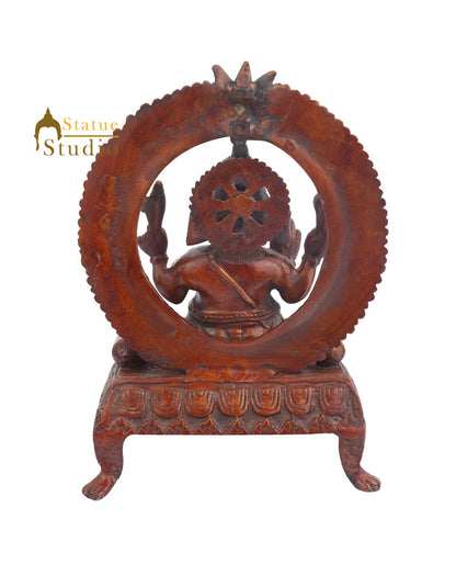 Indian Brass Handicraft Decorative Ganpati Bappa Ganesh Ji Murti Large Vastu 18" by vendor-unknown - Hindu Gods (View 4)