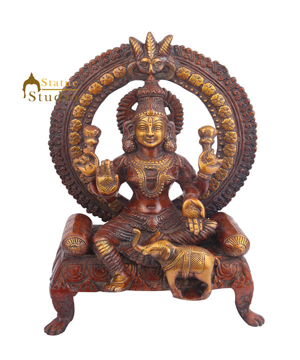 Indian Brass Handicraft Decorative Hindu Goddess Of Wealth Lakshmi Murti 18" - Eco-friendly - Sama Homes