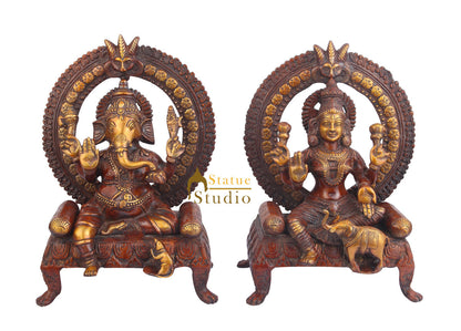 Brass Handicraft Decorative Ganesh Lakshmi Murti Vastu Diwali Gift Large 18" by vendor-unknown - Hindu Gods (View 2)