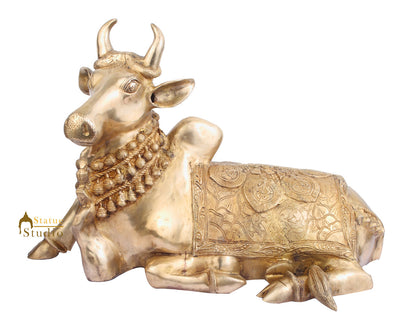 Big Sacred Hindu Holy Cow Nandi Brass Handicraft Large Décor Figurine 2 Feet by vendor-unknown - Spiritual (View 2)