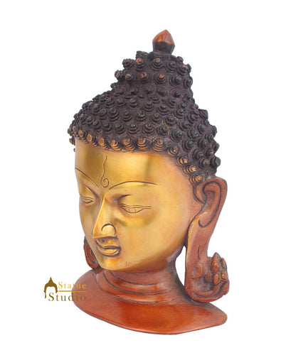 Brass Home Wall Hanging Décor Buddha Mask Room Decorative Item 8" by vendor-unknown - Decor (View 3)