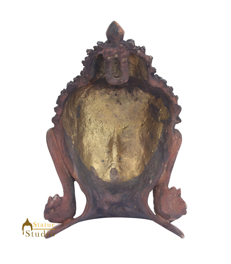 Brass Home Wall Hanging Décor Buddha Mask Room Decorative Item 7" - Image 4