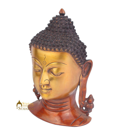Brass Home Wall Hanging Décor Buddha Mask Room Decorative Item 11" by vendor-unknown - Decor (View 3)