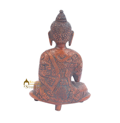 Brass Buddha Small Mini Statue ThanksGiving Christmas Gifting Showpiece 6" by vendor-unknown - Buddha (View 4)