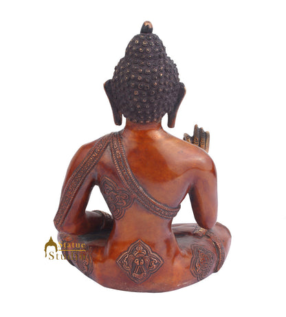 Indian Brass Tibetan Buddhist Deity Blessing Lord Buddha Statue For Sale 13" by vendor-unknown - Buddha (View 4)