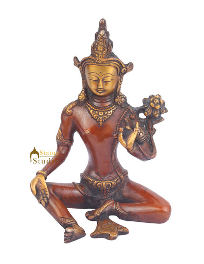 Indian Brass Hindu Deity Lord Indra Dev Inder Rare Unique Décor Idol For Sale 7" by vendor-unknown - Hindu Gods (View 2)