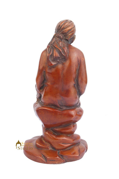 Indian Hindu God Blessing Lord Shirdi Ke Sai Baba Murti Temple Idol For Sale 10" by vendor-unknown - Hindu Gods (View 4)