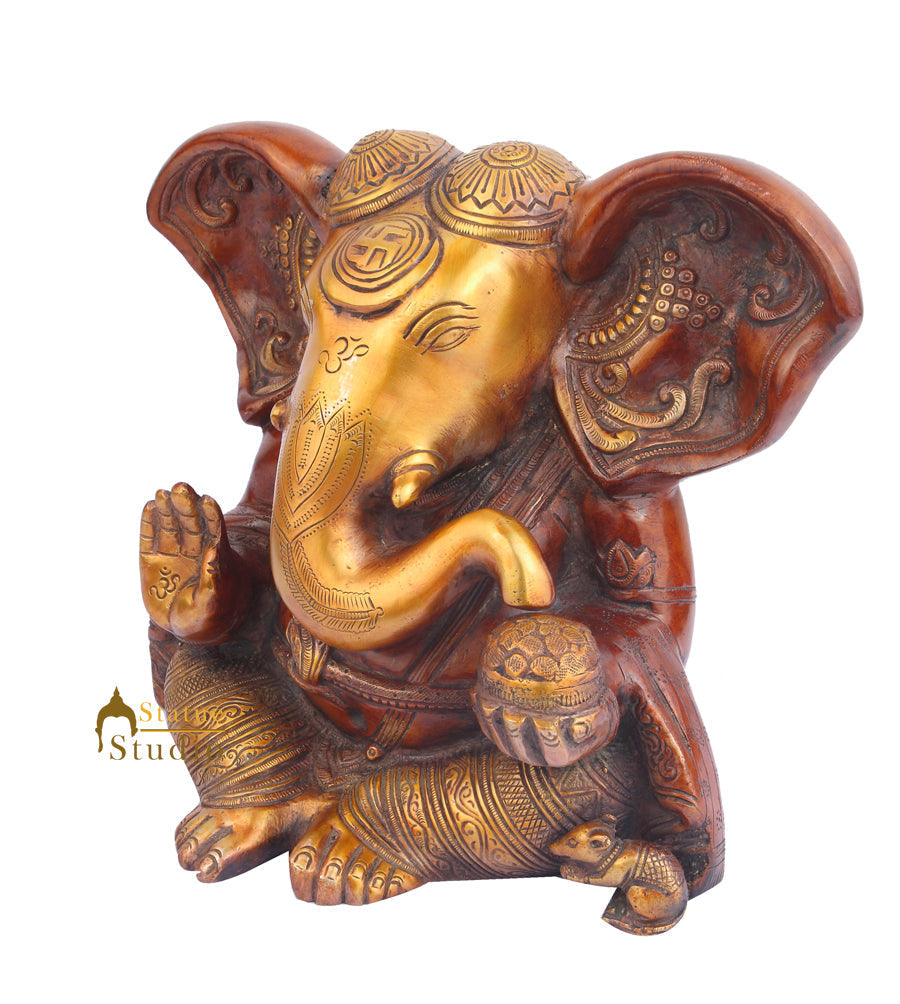Lord Appu Ganesha With Big Ears Décor Statue 9"