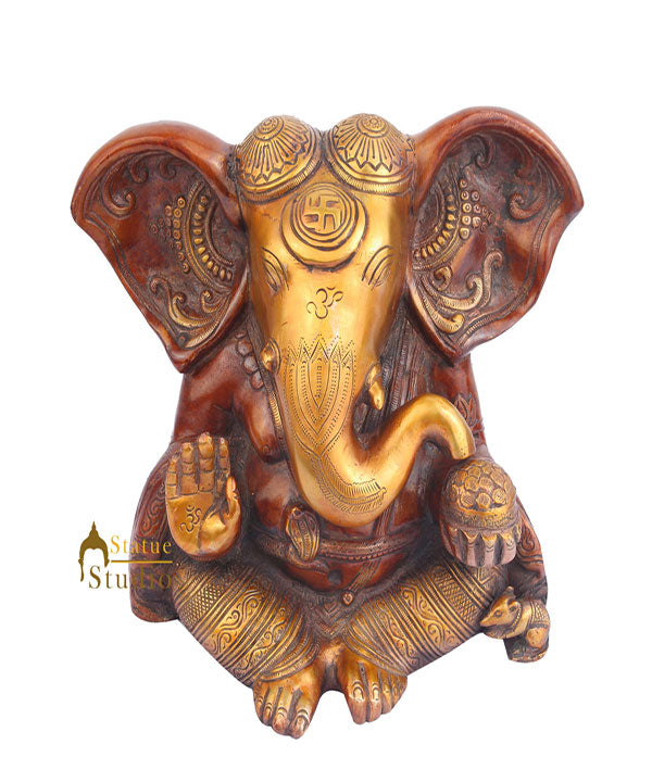 Lord Appu Ganesha With Big Ears Décor Statue 9"