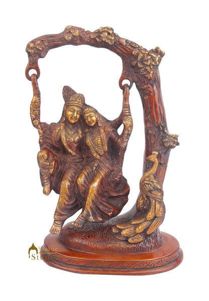 Hinduism Deity God Goddess Radha Krishna On Swing Idol For Sale 11" by vendor-unknown - Hindu Gods (View 2)