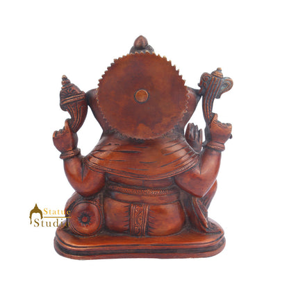 Brass Ganpati Bhagwan Murti Ganesha Statue For Sale 8" by vendor-unknown - Hindu Gods (View 4)