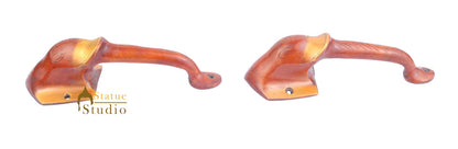 Brass Handicraft Home Decorative Elephant Design Door Handle Red Pair 6" by vendor-unknown - Decor (View 4)
