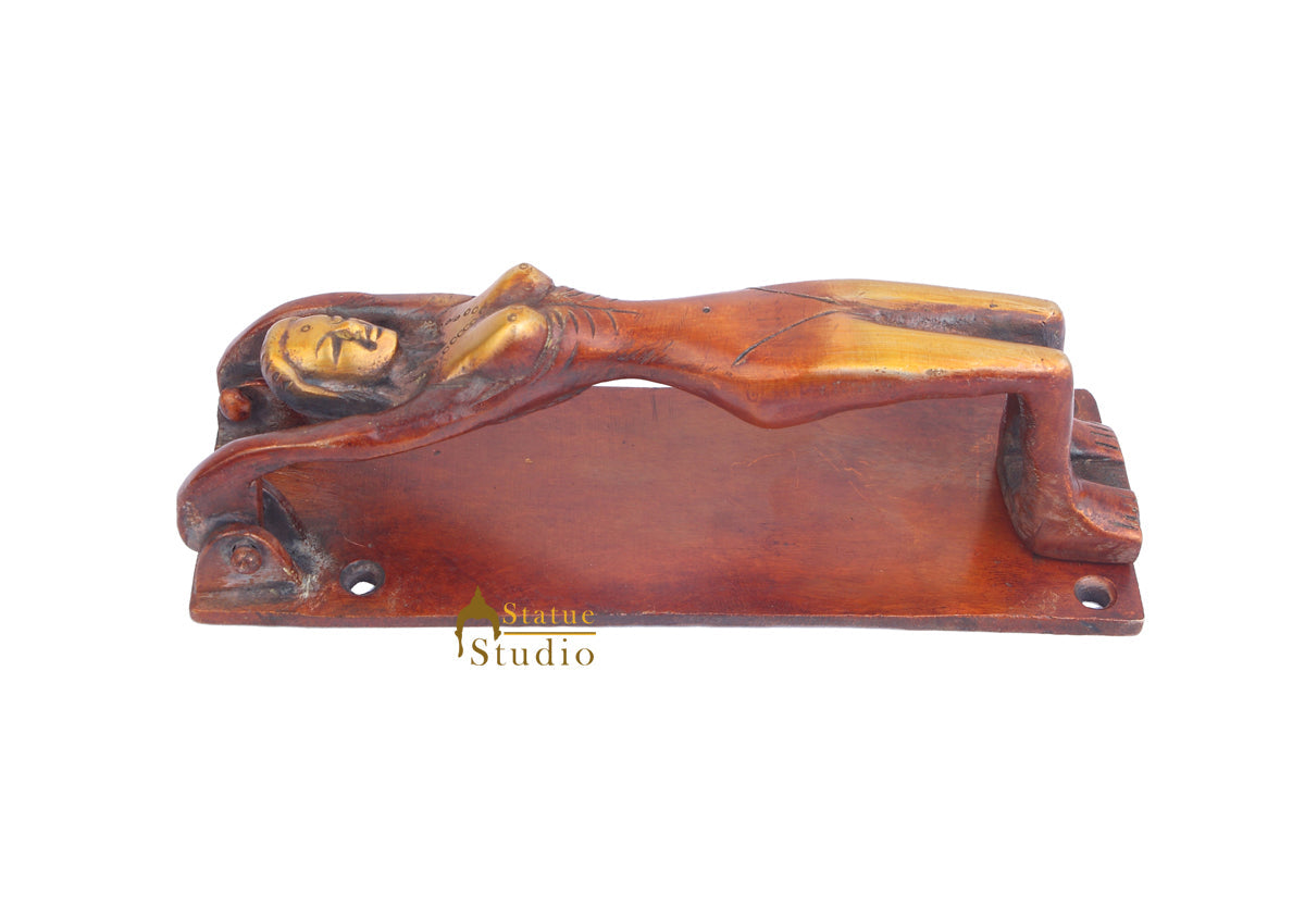 Brass Handicraft Home Decorative Lady Design Red Door Knocker 6" - Image 4