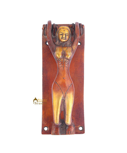 Brass Handicraft Home Decorative Lady Design Red Door Knocker 6" by vendor-unknown - Decor