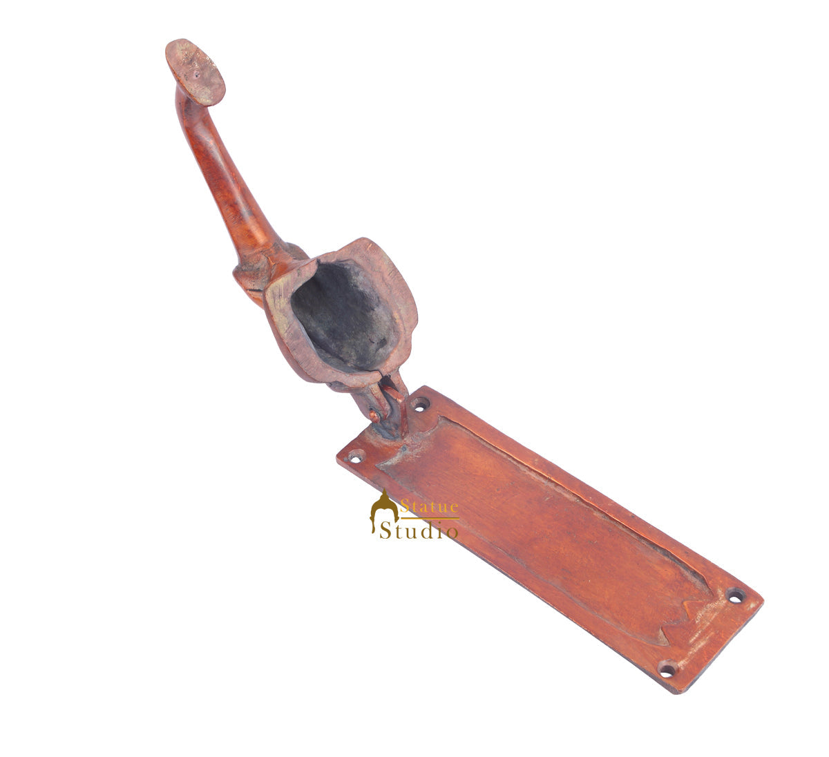 Brass Handicraft Home Decorative Elephant Design Red Door Knocker 6"