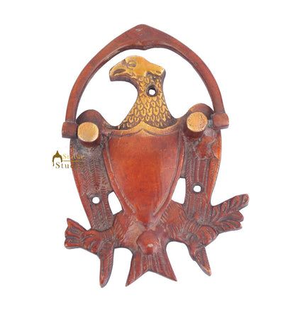 Brass Handicraft Home Decorative Bird Sitting Design Red Door Knocker 8" by vendor-unknown - Decor (View 3)
