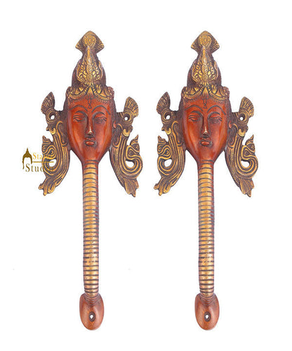Brass Handicraft Home Decor Lady Head Design Red Door Knocker 8" by vendor-unknown - Decor