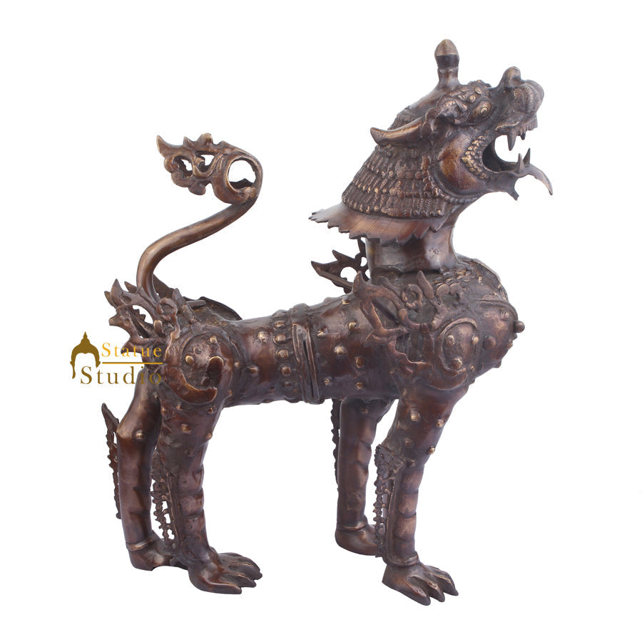 Chinese Japanese Lion Fengshui Vastu Home Garden Décor Large Size Figurine 22"