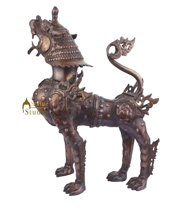 Chinese Japanese Lion Fengshui Vastu Home Garden Décor Large Size Figurine 22" - Image 2