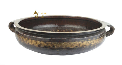 Antique Brass Handicraft Light Sheet Black Urli Vintage Vessel Varpu 18" by vendor-unknown - Decor (View 3)