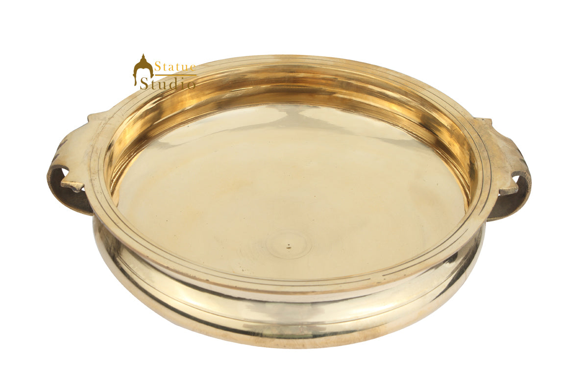 Antique Brass South Indian Handmade Urli Varpu Home Office Hotel Decor 14"