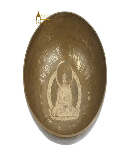 Tibetan Healing Buddha Engraved Hand Hammered Meditation Singing Bowl 11" by vendor-unknown - Singing Bowls (View 2)
