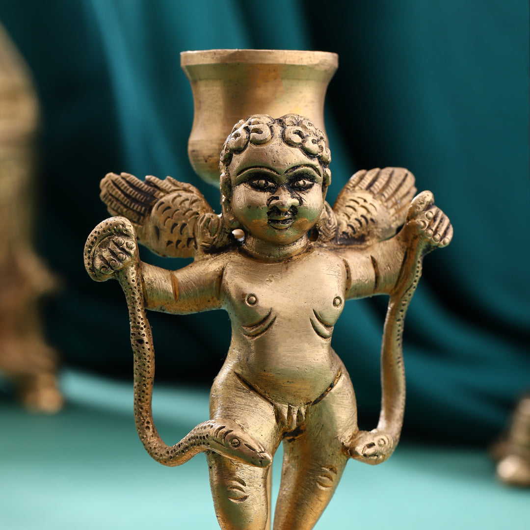 Brass Angel Candle Stand (4.2 Inch) - Image 3
