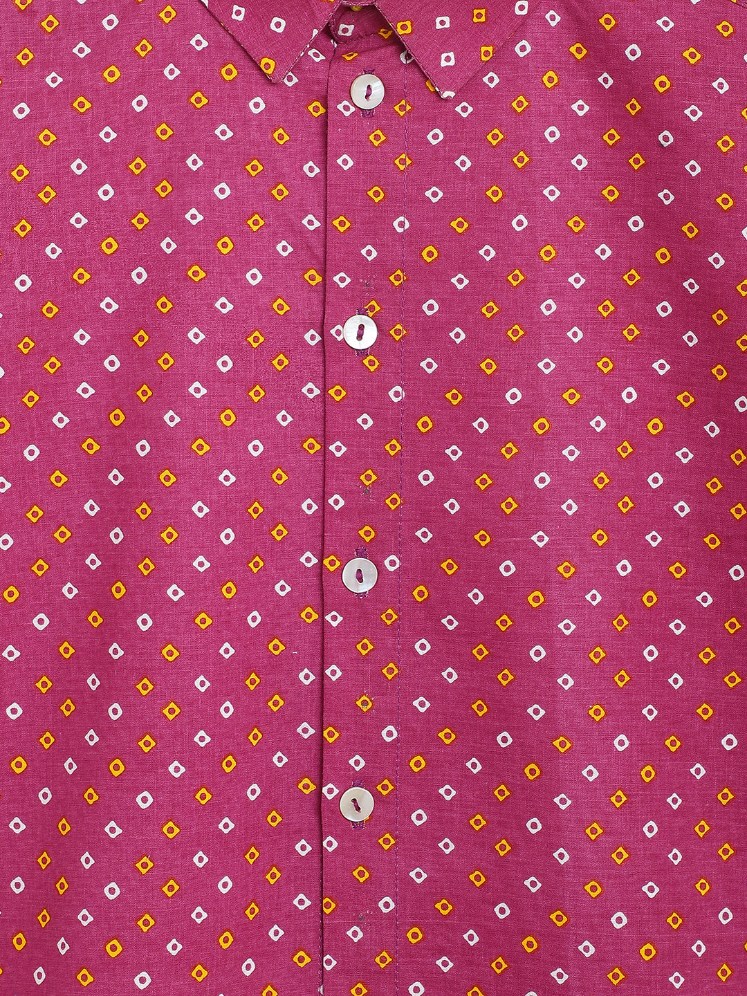 Boys Printed Bandhani Shirt-Purple