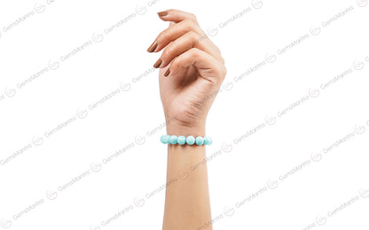 Original Pectolite (Larimar) Bracelet with Certificate by SAMAHealing - Sustainable Living (View 3)