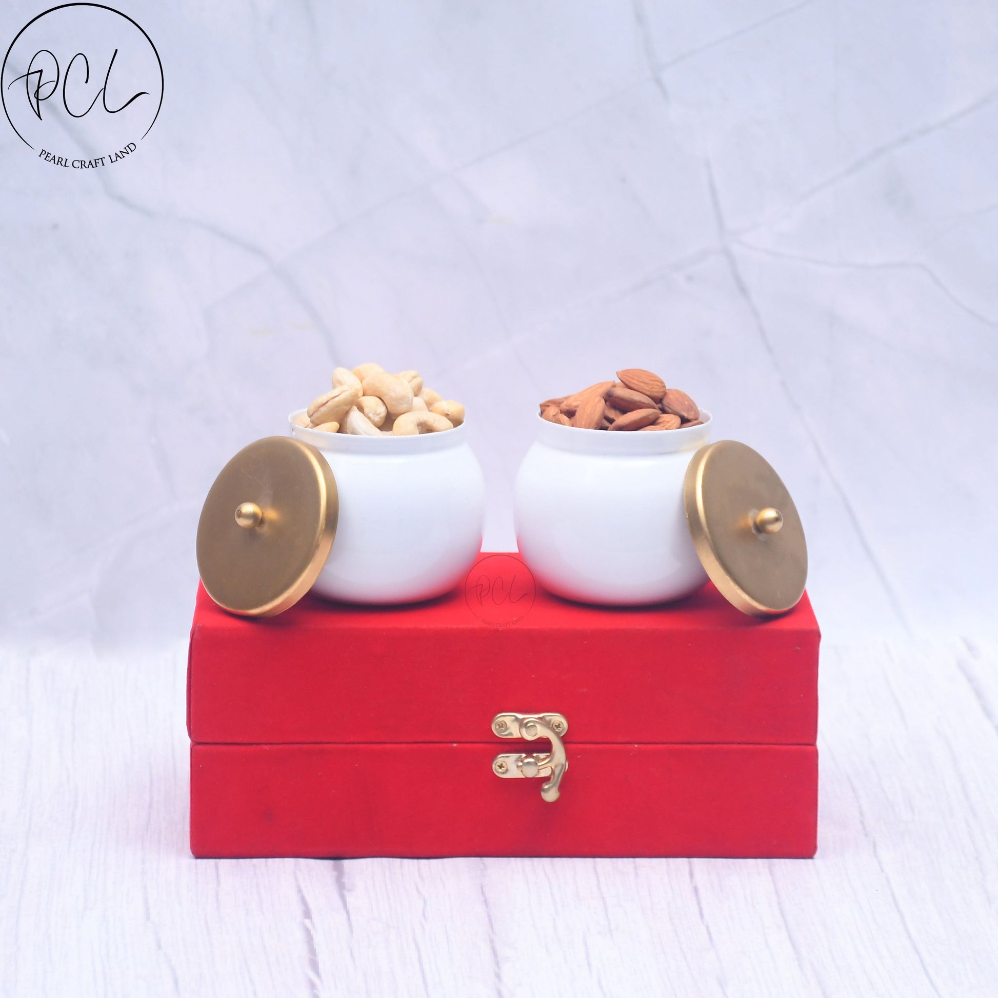 Exclusive Dryfruits Jar Containers for Home & Kitchen Storage Box Set of 2 with Royal Gifting Box - Image 2