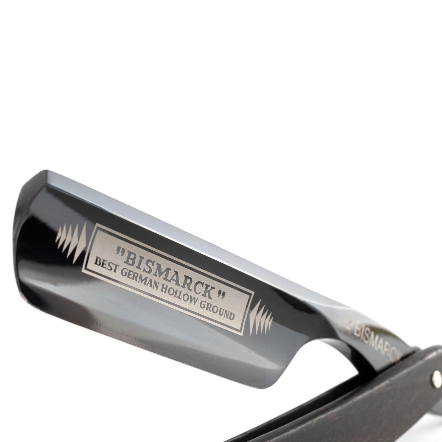 Dovo Straight Razor, "Bismarck" 6/8", Carbon Steel, Full Hollow Grind, Black Pakkawood Handle