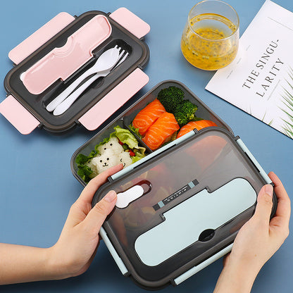 Kitchen Lunch Box Work Student Outdoor Activities Travel Microwave Heating Food Container Plastic Bento Box Storage Snacks Boxes – Image 3